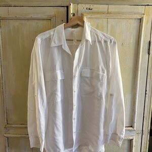 Classic White Button-Up Shirt